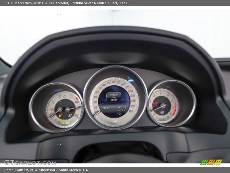 Iridium Silver Metallic / Red/Black 2016 Mercedes-Benz E 400 Cabriolet