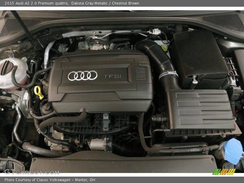 Dakota Gray Metallic / Chestnut Brown 2015 Audi A3 2.0 Premium quattro