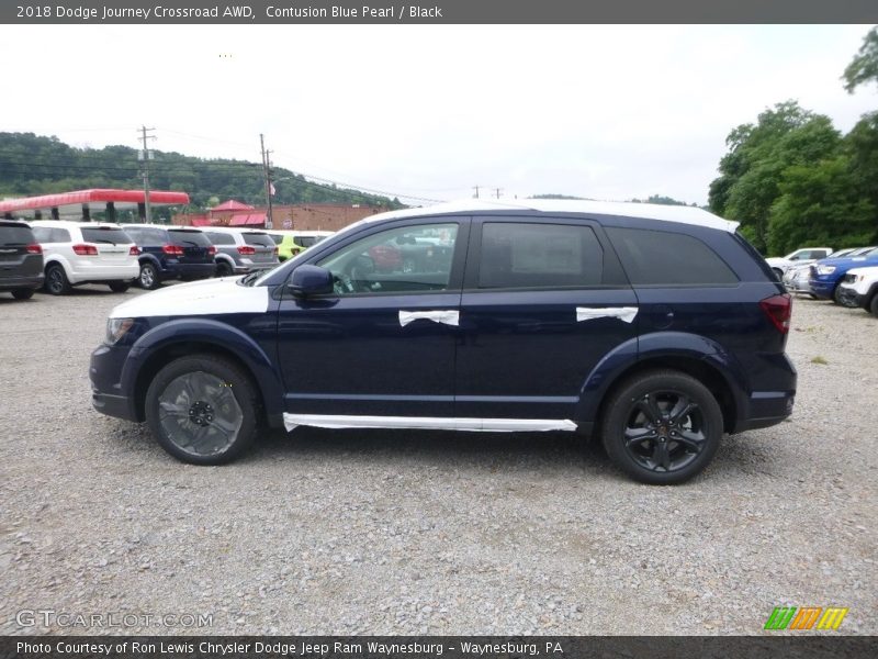 Contusion Blue Pearl / Black 2018 Dodge Journey Crossroad AWD