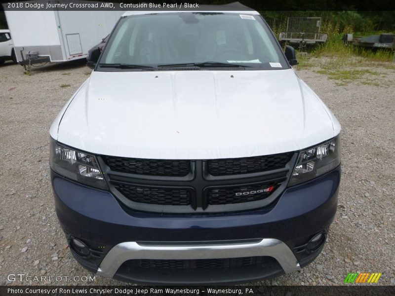 Contusion Blue Pearl / Black 2018 Dodge Journey Crossroad AWD