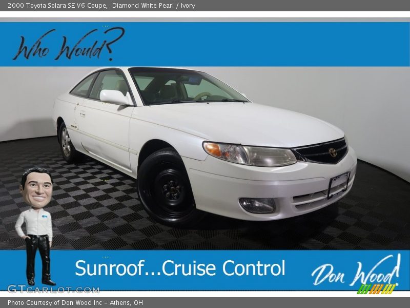 Diamond White Pearl / Ivory 2000 Toyota Solara SE V6 Coupe