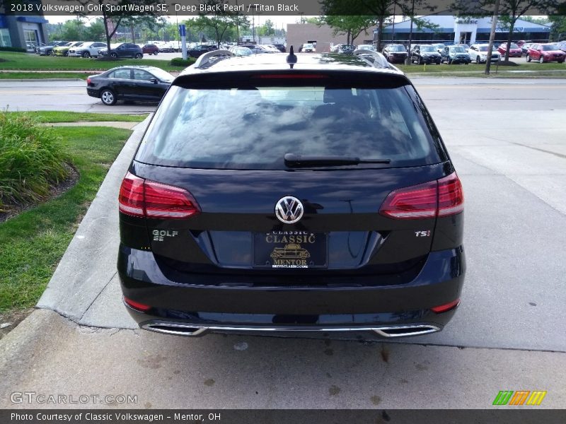 Deep Black Pearl / Titan Black 2018 Volkswagen Golf SportWagen SE