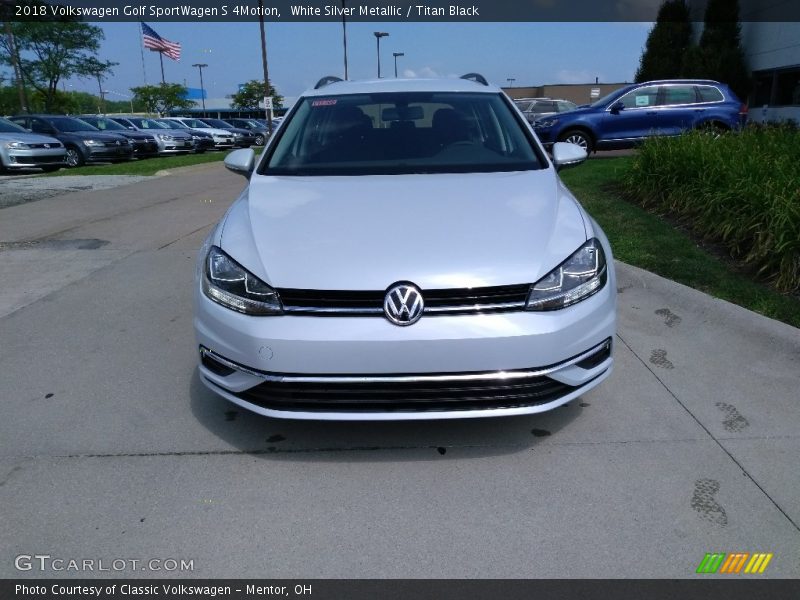 White Silver Metallic / Titan Black 2018 Volkswagen Golf SportWagen S 4Motion