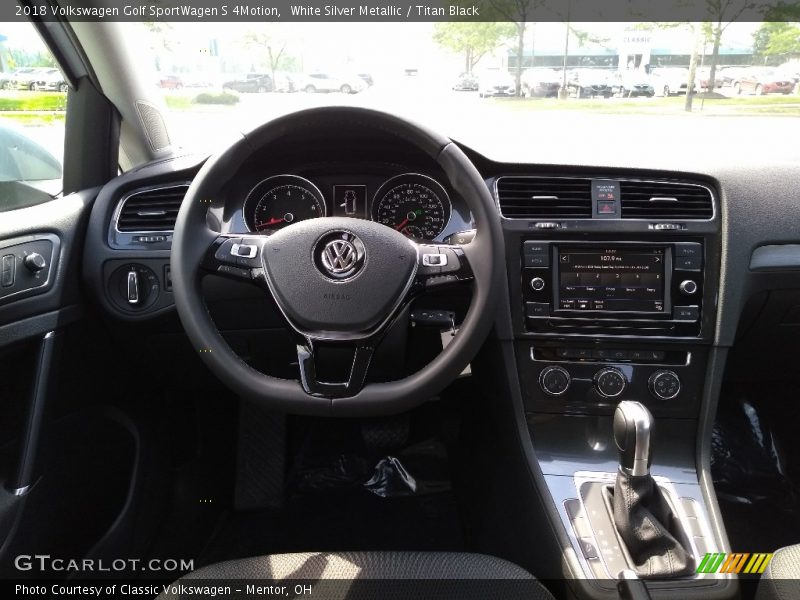 White Silver Metallic / Titan Black 2018 Volkswagen Golf SportWagen S 4Motion