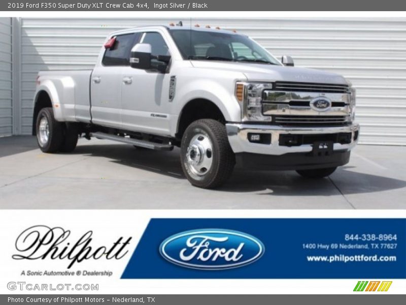 Ingot Silver / Black 2019 Ford F350 Super Duty XLT Crew Cab 4x4