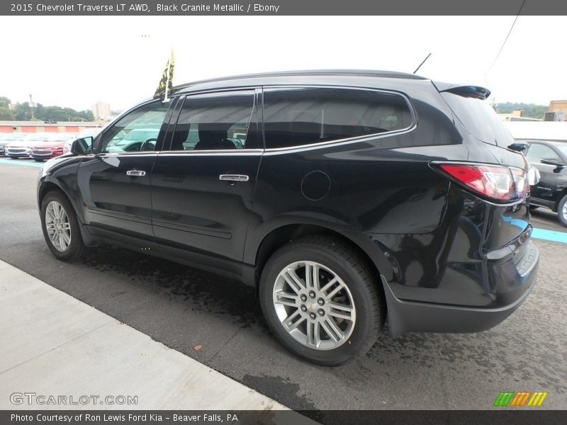 Black Granite Metallic / Ebony 2015 Chevrolet Traverse LT AWD