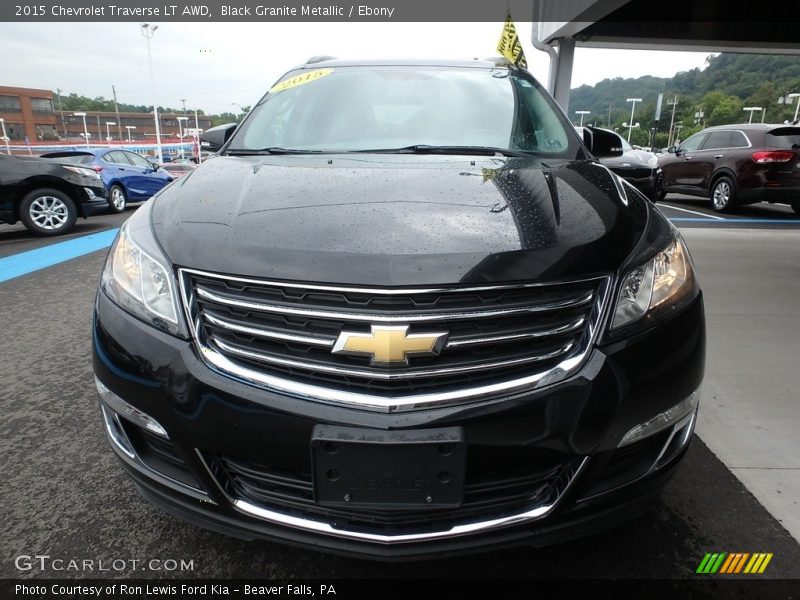 Black Granite Metallic / Ebony 2015 Chevrolet Traverse LT AWD