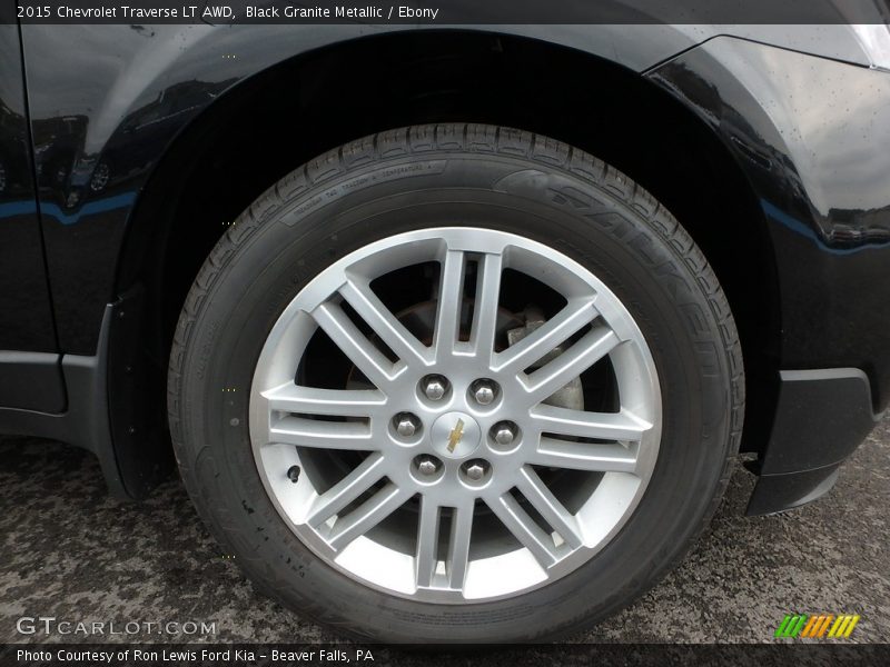 Black Granite Metallic / Ebony 2015 Chevrolet Traverse LT AWD