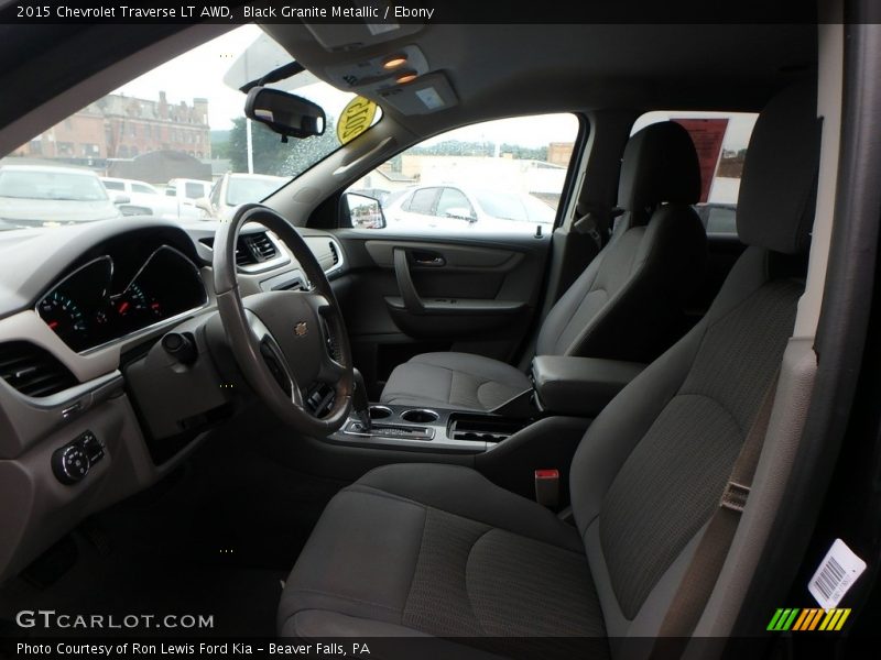 Black Granite Metallic / Ebony 2015 Chevrolet Traverse LT AWD