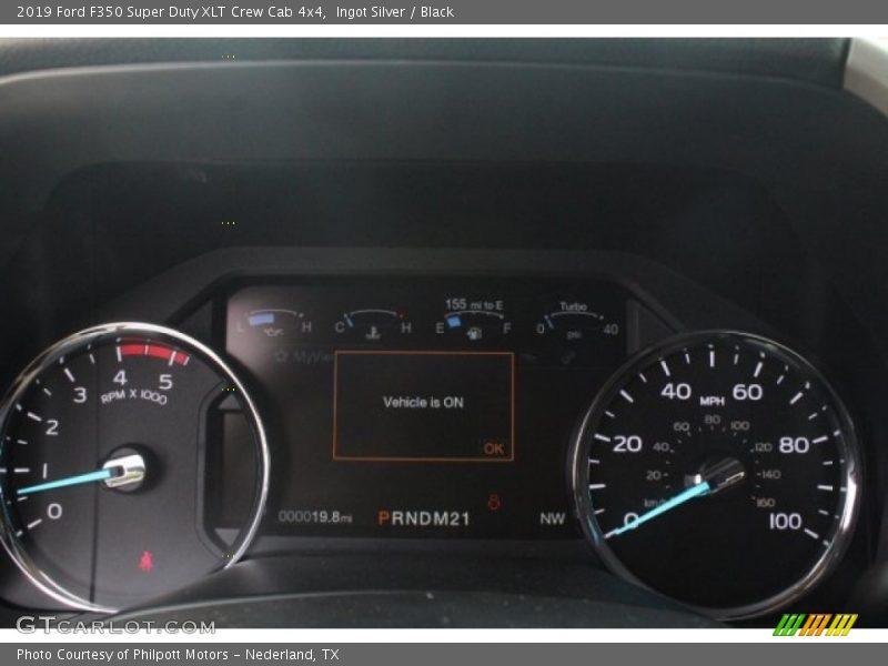 Ingot Silver / Black 2019 Ford F350 Super Duty XLT Crew Cab 4x4