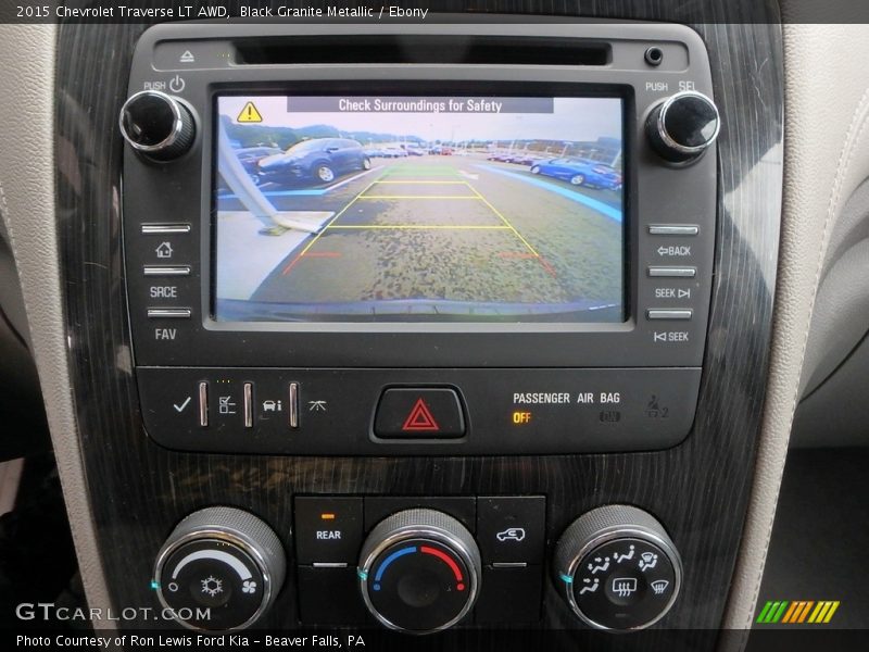 Black Granite Metallic / Ebony 2015 Chevrolet Traverse LT AWD