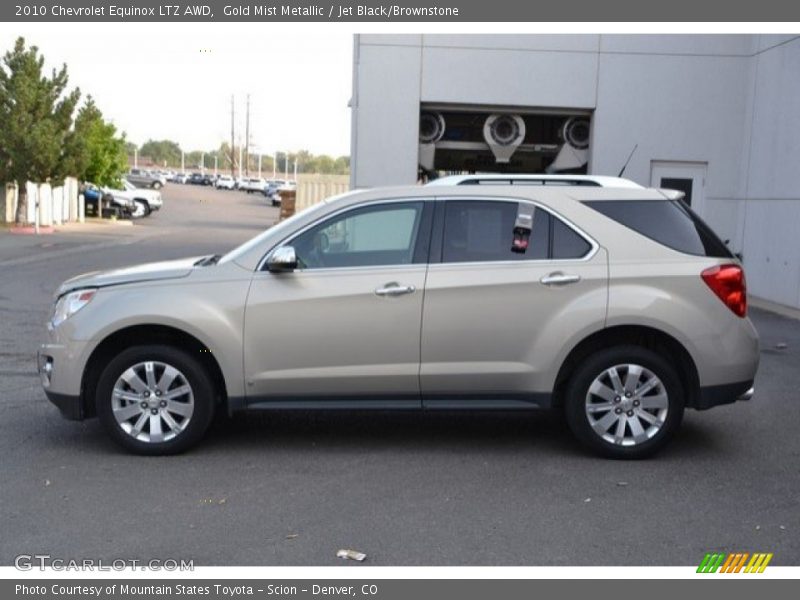 Gold Mist Metallic / Jet Black/Brownstone 2010 Chevrolet Equinox LTZ AWD