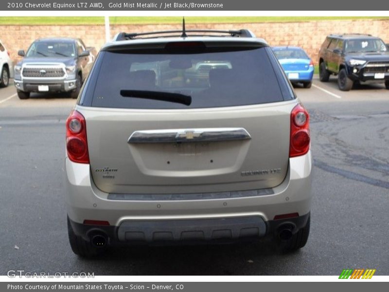 Gold Mist Metallic / Jet Black/Brownstone 2010 Chevrolet Equinox LTZ AWD