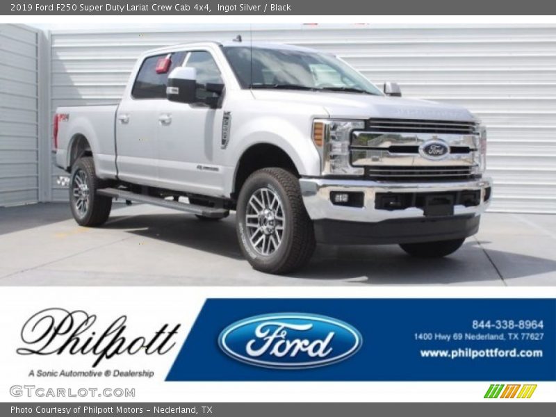 Ingot Silver / Black 2019 Ford F250 Super Duty Lariat Crew Cab 4x4