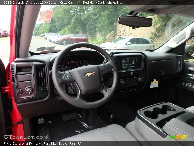 Red Hot / Dark Ash/Jet Black 2018 Chevrolet Silverado 1500 Custom Crew Cab 4x4