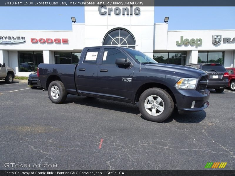 Maximum Steel Metallic / Black/Diesel Gray 2018 Ram 1500 Express Quad Cab