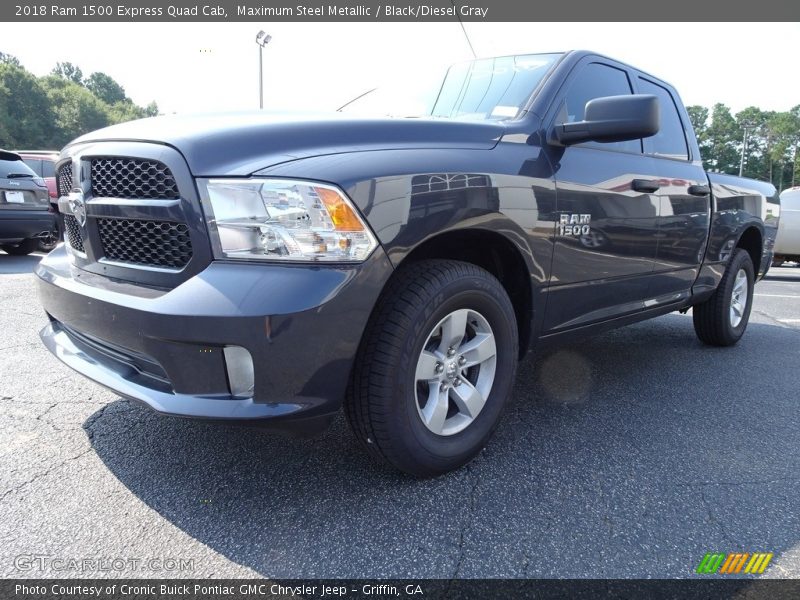 Maximum Steel Metallic / Black/Diesel Gray 2018 Ram 1500 Express Quad Cab