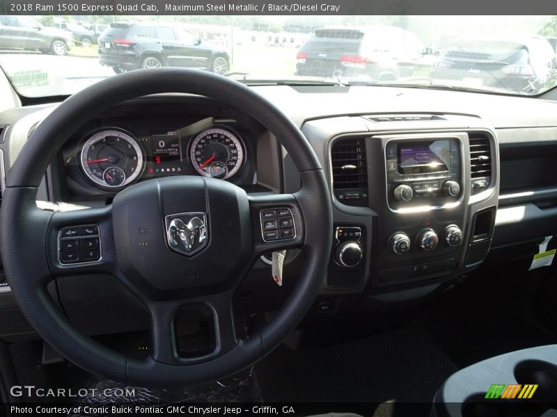 Maximum Steel Metallic / Black/Diesel Gray 2018 Ram 1500 Express Quad Cab