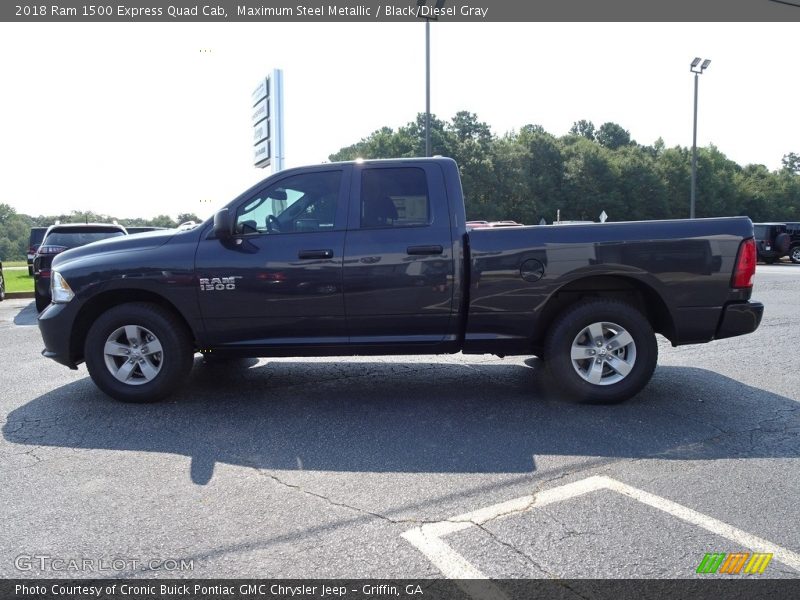 Maximum Steel Metallic / Black/Diesel Gray 2018 Ram 1500 Express Quad Cab