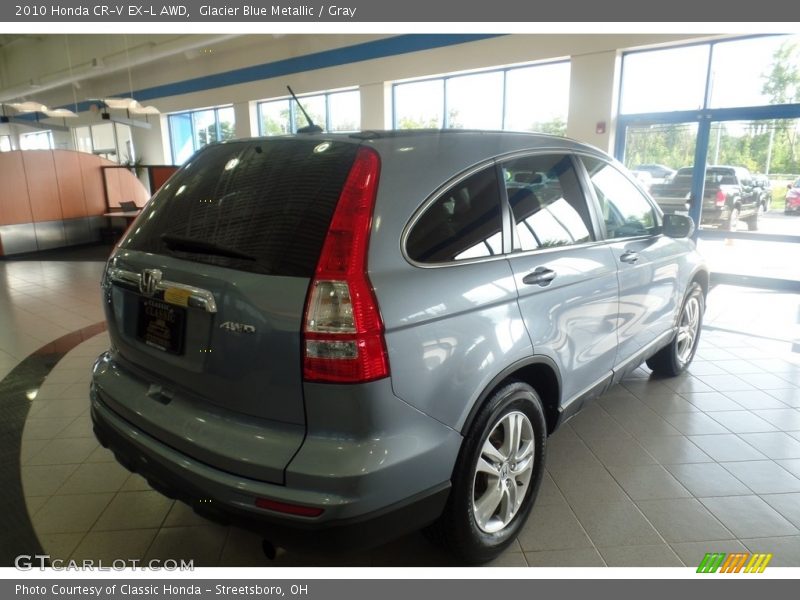 Glacier Blue Metallic / Gray 2010 Honda CR-V EX-L AWD