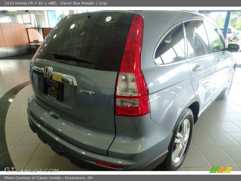 Glacier Blue Metallic / Gray 2010 Honda CR-V EX-L AWD
