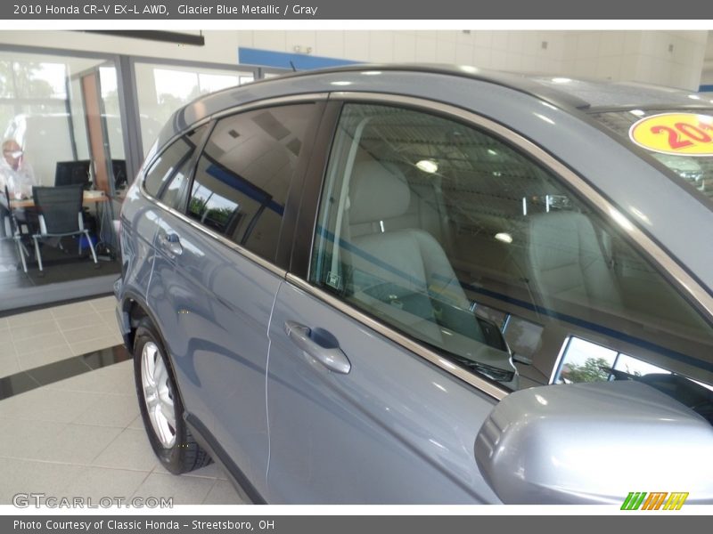 Glacier Blue Metallic / Gray 2010 Honda CR-V EX-L AWD