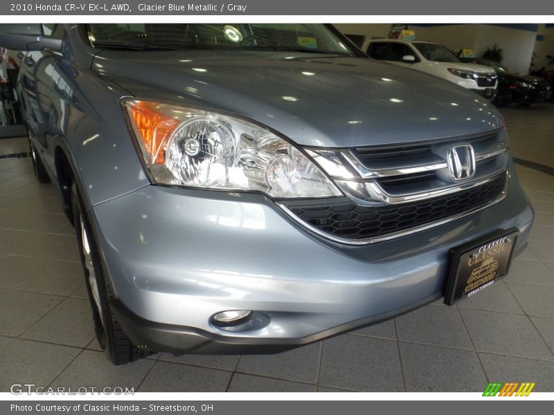 Glacier Blue Metallic / Gray 2010 Honda CR-V EX-L AWD
