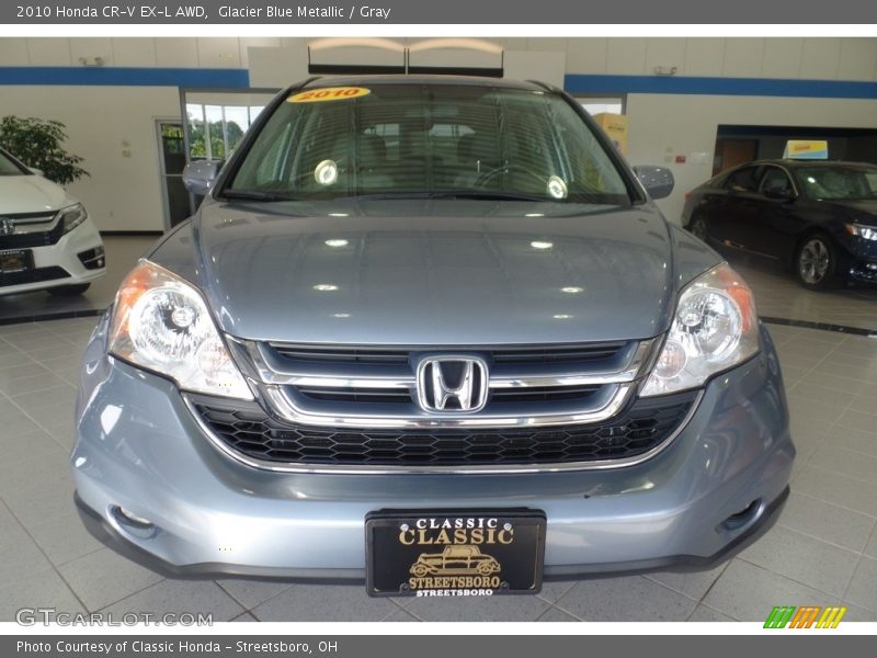 Glacier Blue Metallic / Gray 2010 Honda CR-V EX-L AWD