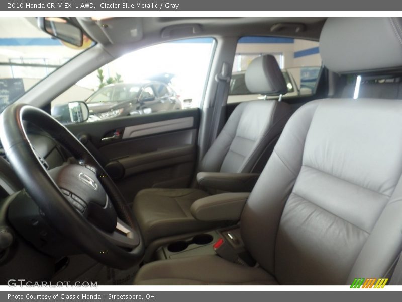 Glacier Blue Metallic / Gray 2010 Honda CR-V EX-L AWD
