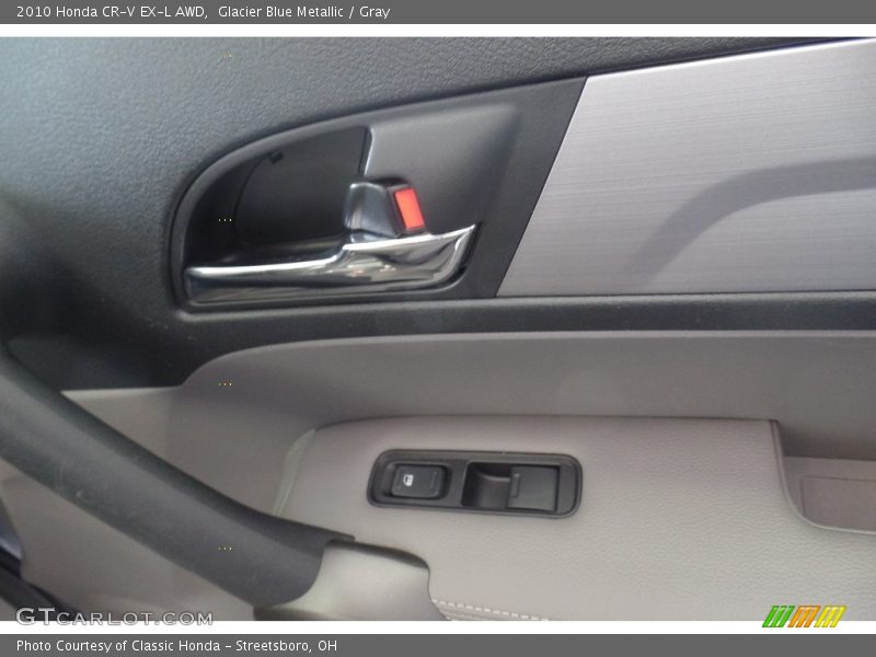 Glacier Blue Metallic / Gray 2010 Honda CR-V EX-L AWD