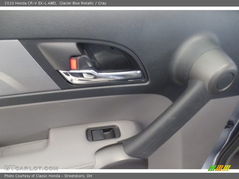 Glacier Blue Metallic / Gray 2010 Honda CR-V EX-L AWD