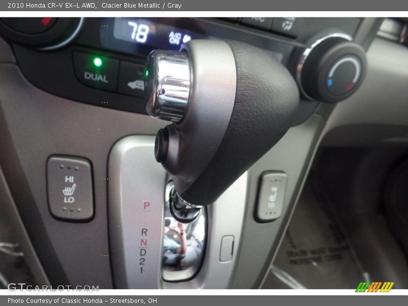 Glacier Blue Metallic / Gray 2010 Honda CR-V EX-L AWD