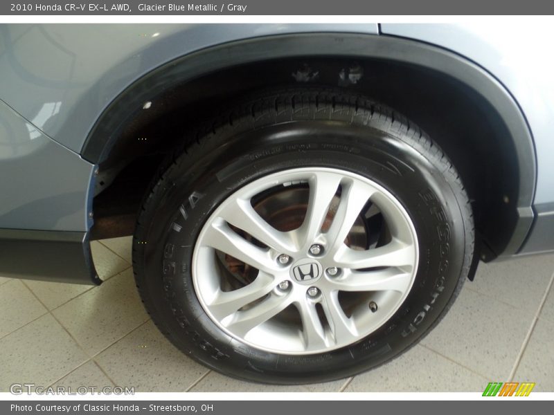 Glacier Blue Metallic / Gray 2010 Honda CR-V EX-L AWD