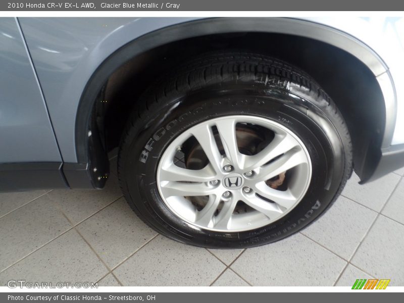 Glacier Blue Metallic / Gray 2010 Honda CR-V EX-L AWD