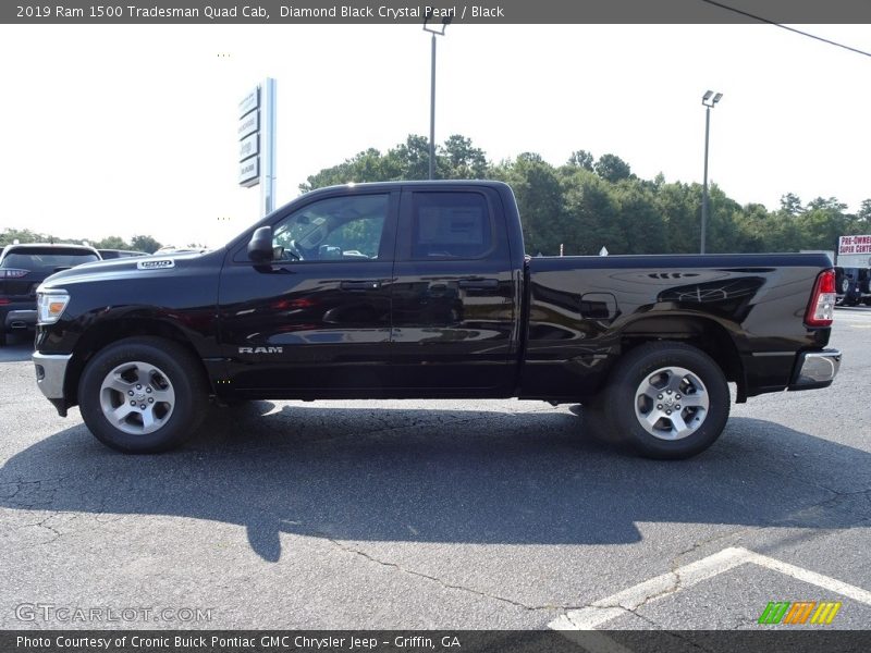 Diamond Black Crystal Pearl / Black 2019 Ram 1500 Tradesman Quad Cab