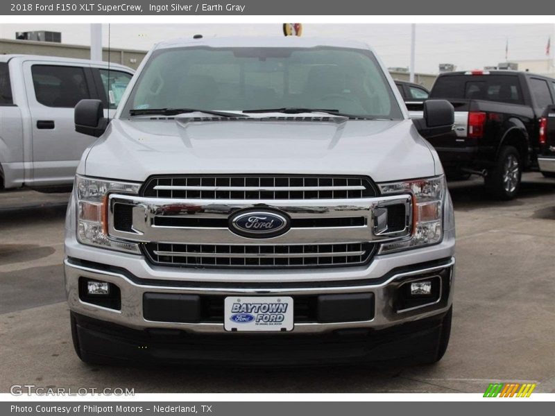 Ingot Silver / Earth Gray 2018 Ford F150 XLT SuperCrew