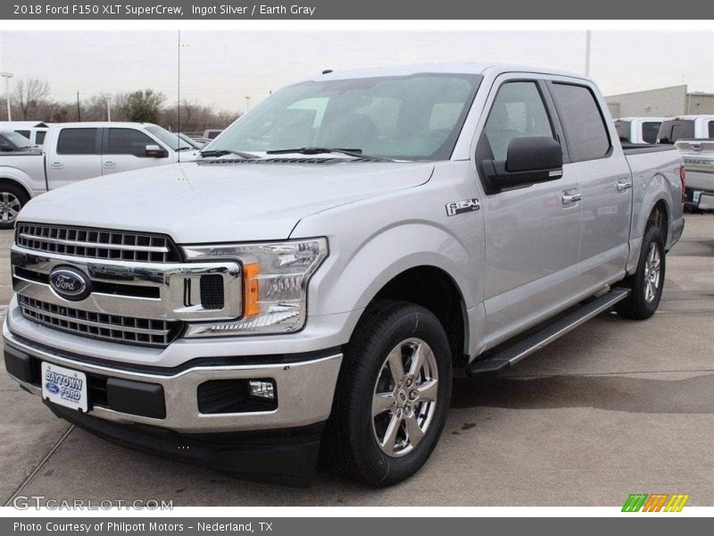 Ingot Silver / Earth Gray 2018 Ford F150 XLT SuperCrew