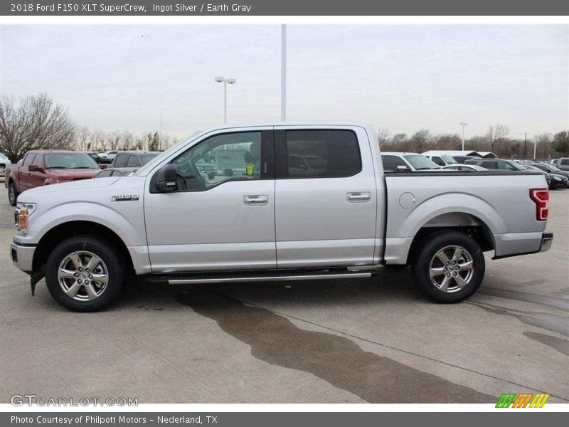 Ingot Silver / Earth Gray 2018 Ford F150 XLT SuperCrew