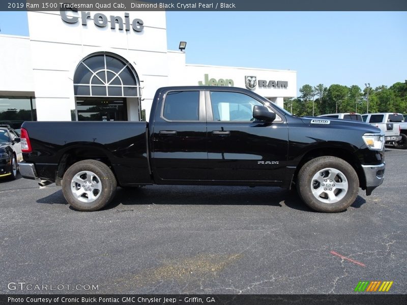 Diamond Black Crystal Pearl / Black 2019 Ram 1500 Tradesman Quad Cab