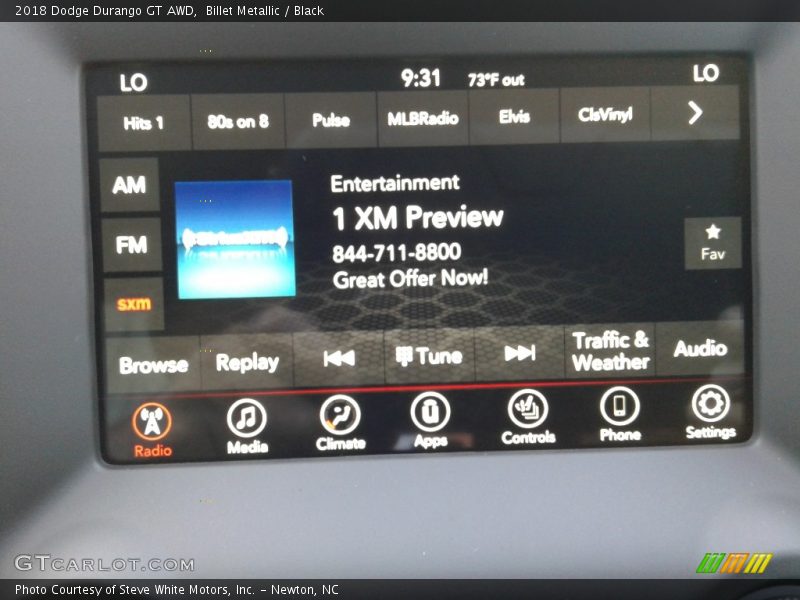 Billet Metallic / Black 2018 Dodge Durango GT AWD