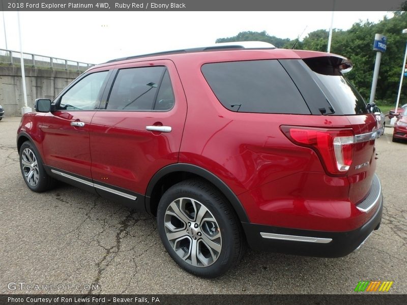 Ruby Red / Ebony Black 2018 Ford Explorer Platinum 4WD