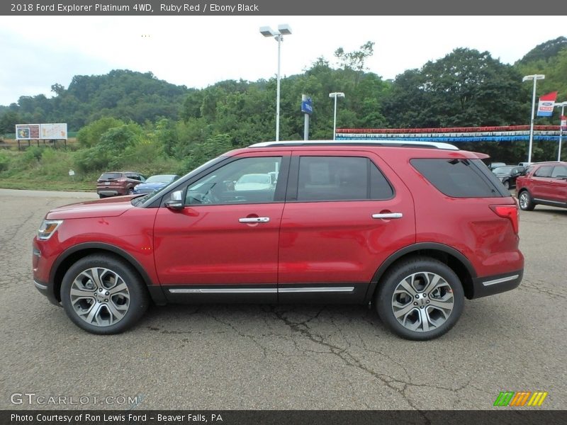 Ruby Red / Ebony Black 2018 Ford Explorer Platinum 4WD