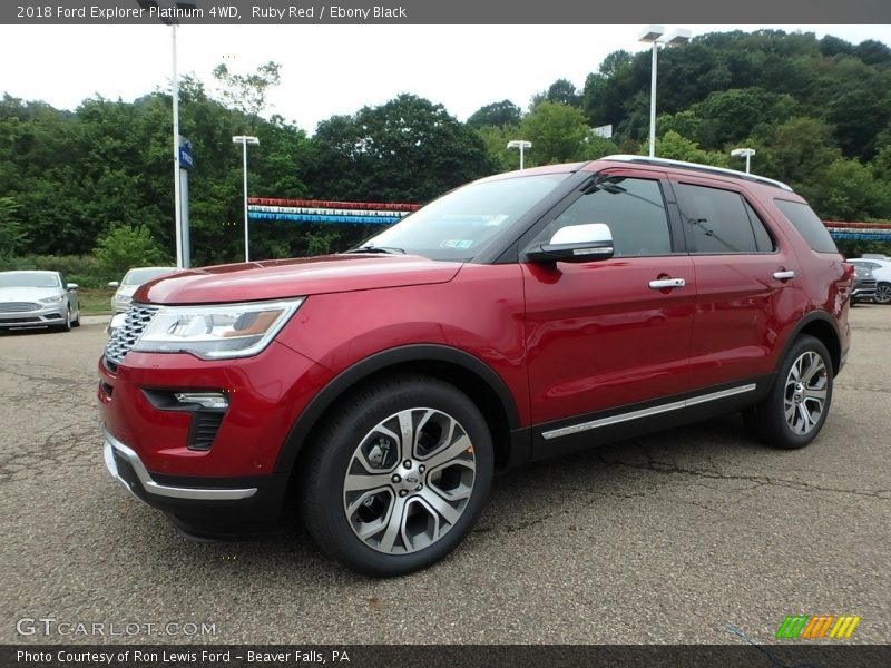 Ruby Red / Ebony Black 2018 Ford Explorer Platinum 4WD