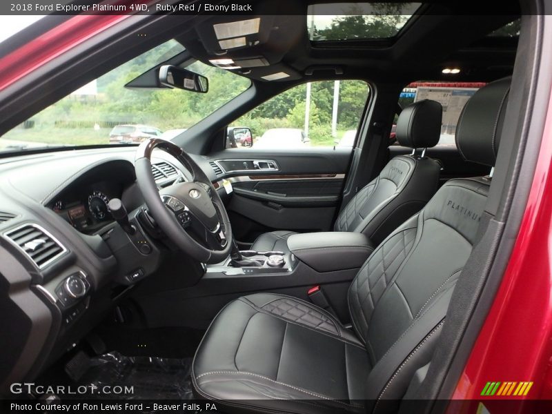  2018 Explorer Platinum 4WD Ebony Black Interior