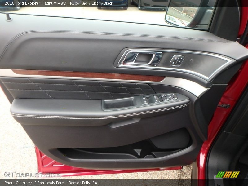 Ruby Red / Ebony Black 2018 Ford Explorer Platinum 4WD