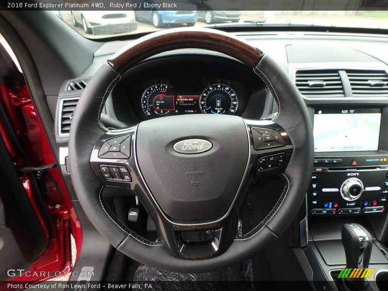 Ruby Red / Ebony Black 2018 Ford Explorer Platinum 4WD