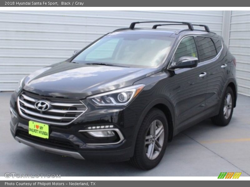 Black / Gray 2018 Hyundai Santa Fe Sport