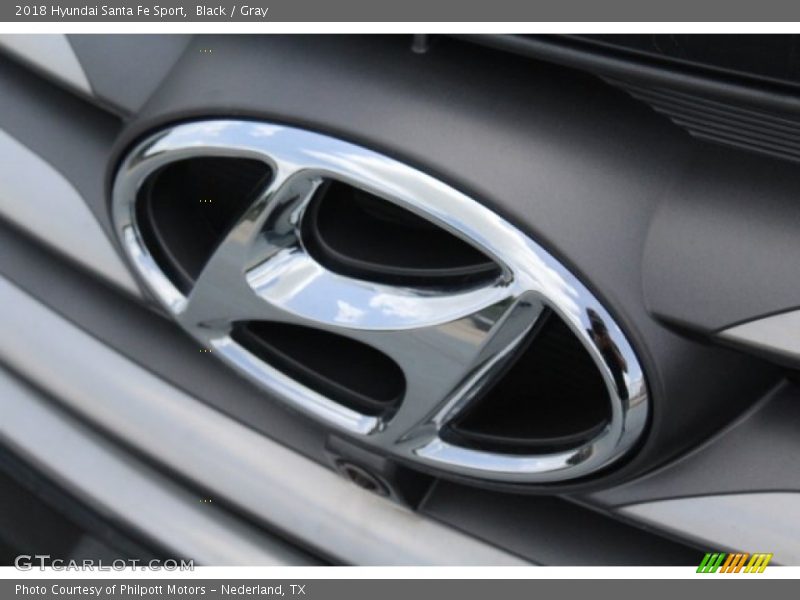 Black / Gray 2018 Hyundai Santa Fe Sport