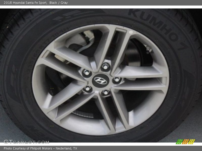 Black / Gray 2018 Hyundai Santa Fe Sport
