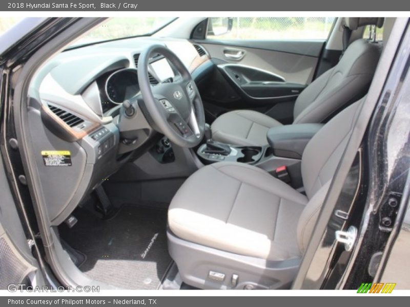 Black / Gray 2018 Hyundai Santa Fe Sport